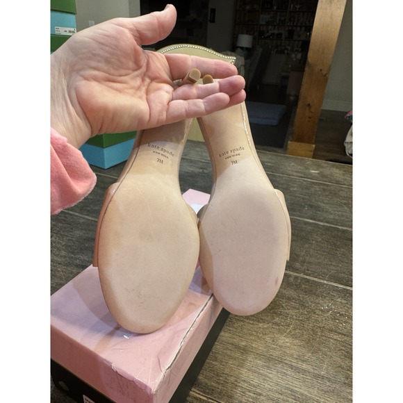 KATE SPADE New York Women's Size 7 Savvi Heeled Sandal, Tusk NEW - Picture 12 of 14